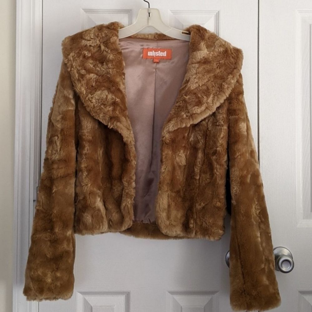 Faux Fur Jacket Unlisted by Kenneth Cole Large - Picture 1 of 8